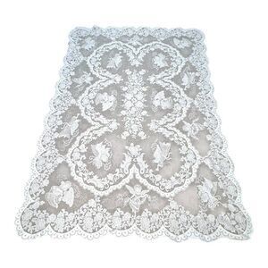 Vintage White Lace Heavenly Angels Holiday Tablecloth 54" X 80.5" Rectangle READ
